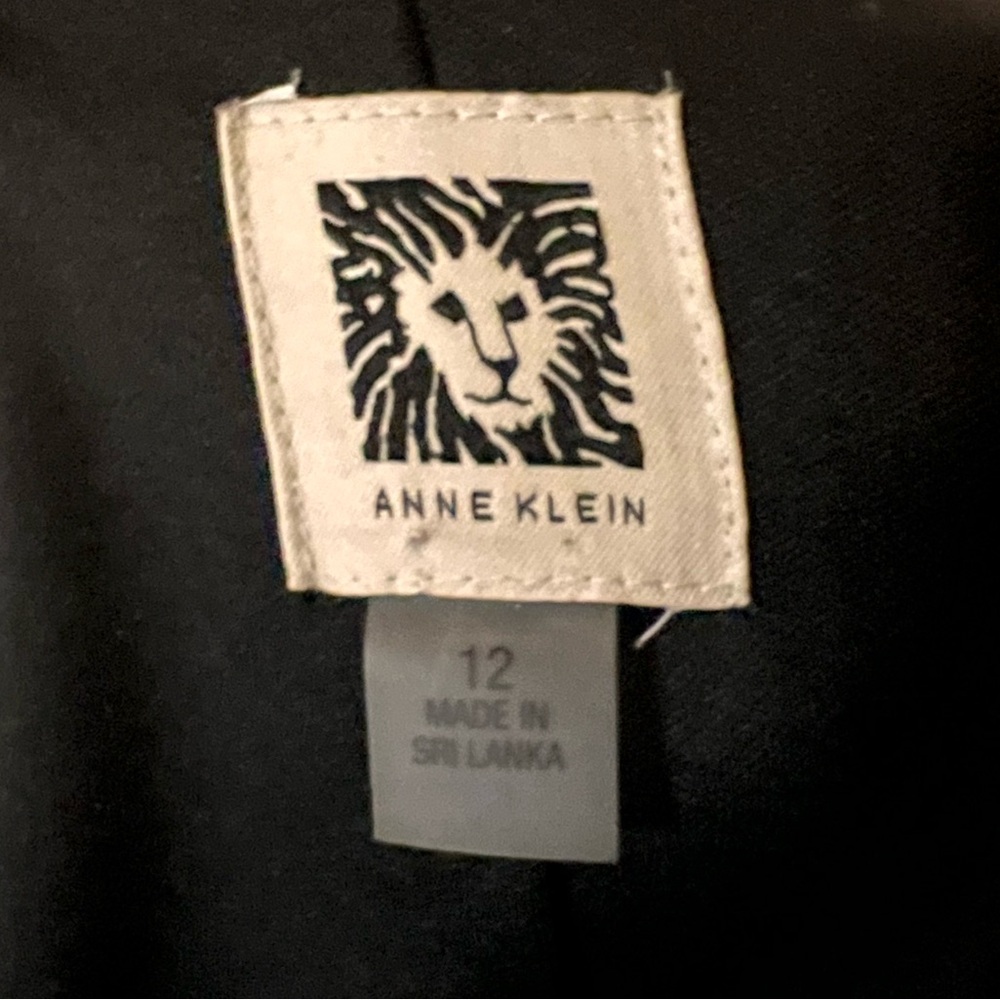 Anne Klein Black Velvet Long Sleeve Dress - Picture 3 of 3
